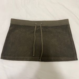 Juicy Couture Petite Olive Terrycloth Skirt